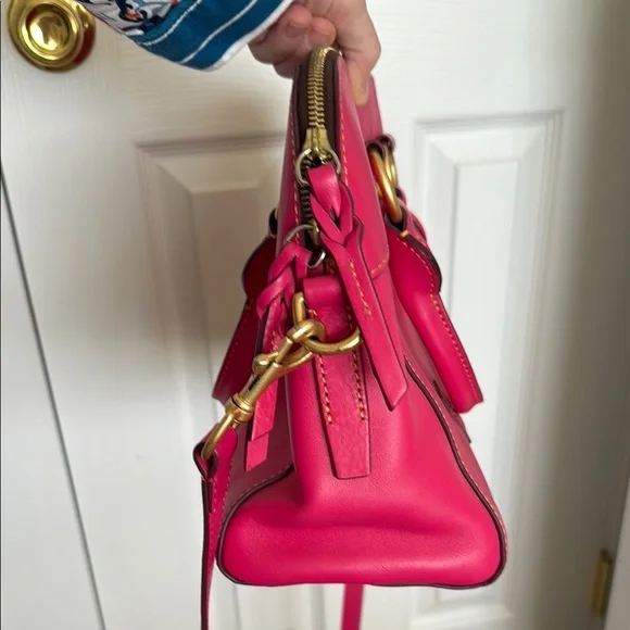 Dooney & Bourke Florentine Pink Crossbody Bag with Adjustable Strap - Picture 6 of 7